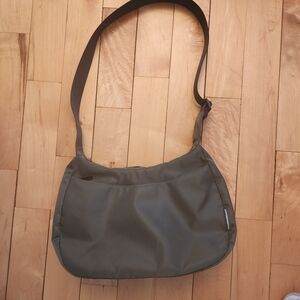 NWOT - Olive Green LOLË Minimalist Shoulder Bag / Purse - Two Compartments